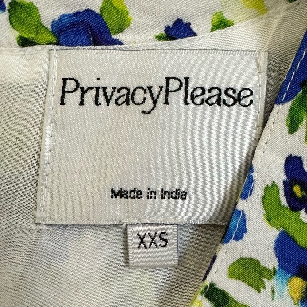 PRIVACY PLEASE White Floral Cropped Jumpsuit Size XXS - Picture 13 of 15